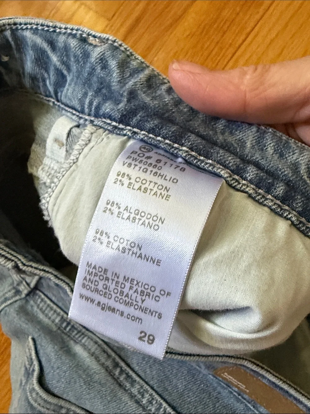 AG Adriano Goldschmied Adria Jean Low Twisted Rise Wide Leg Denim 29 - Picture 3 of 7